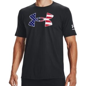 Men's Under Armour Short Sleeve Black Freedom Shirt.